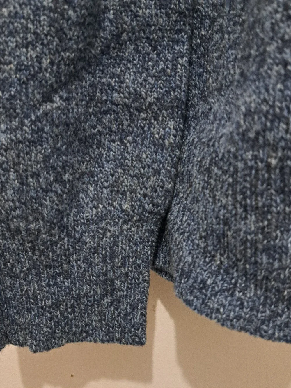 J.Crew Lambswool V- Neck Lightweight Speckled Pull Over Sweater XL Dark Blue